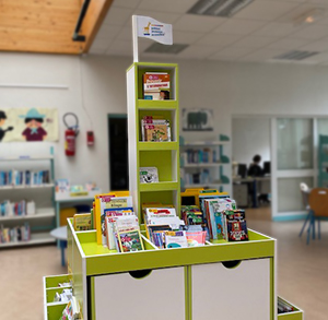 Meuble EJA installé en médiathèque